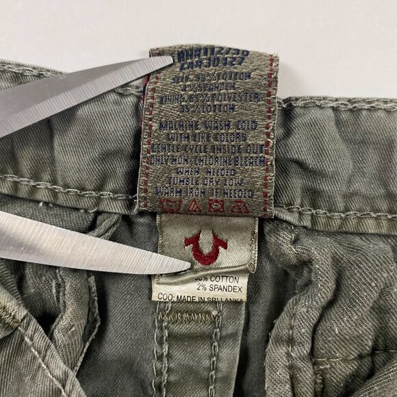 True Religion Girls Jenna Shorts Girls Size 12 Green Jean - Picture 6 of 12